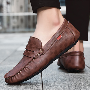Servizio OEM Disponibile, Produzione di Fabbrica, Scarpe Casual da Uomo in Pelle Cucite a Mano per Tutte le Stagioni, Taglie Grandi, per Camminare e Guidare - Product Image 6