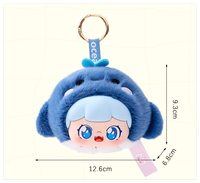 Mignon porte-clés en peluche 3D, forme de poisson-globe, de baleine, d'octopus, de requin, de phoque, de pieuvre, jouet en peluche de luxe, mini poupée, animal marin, charme pour sac à dos