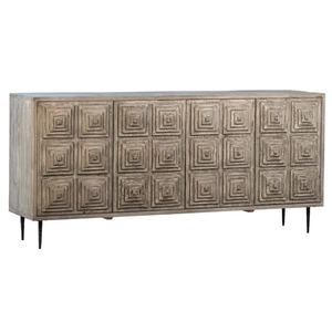 ตู้คอนโซลไม้สนอเมริกันรีเคลมสไตล์เรโทรสำหรับระเบียงหรือห้องรับประทานอาหาร - Product Image 1