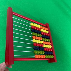 Máy tính kỹ thuật số đầy màu sắc Giá gỗ trẻ em mười số học bàn tính giáo dục đồ chơi học tập đồ chơi bằng gỗ bàn tính hạt đầy màu sắc - Product Image 6