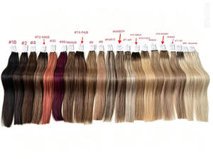 Extensions de cheveux humains vierges doublement étirés Genius Weft, 50g, cheveux naturels bruts, trame fine invisible nouée à la main, prêtes à être expédiées - Product Image 2