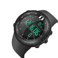 Senors Jam Tangan Digital Tampilan LED Kasual Olahraga Pria Jam Tangan Digital Alarm Stop Watch Desain Menarik Tali Plastik Tahan Air 3BAR Baterai 2 Tahun