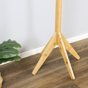 Appendiabiti in legno appendiabiti Freestanding con 8 ganci appendiabiti con 3 configurazioni di altezza per ingresso - Product Image 5