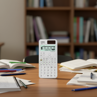 Calculadoras Científicas de Plástico SUNING al por Mayor, con Energía Solar, Blancas, de 10 Dígitos, Doble Alimentación, Modelo 4549526615696
