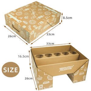 Kotak Sushi Lipat untuk Piknik Luar Ruangan, Kotak Makan Sekali Pakai untuk Hidangan Penutup, Kotak Camilan untuk Dibawa Pulang dengan Pembagi - Product Image 3