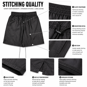 Custom Made 180 GSM Polyester Casual Windbreaker Shorts Hot Streetwear Style 100%Polyester Short For Sale New Short - Product Image 4