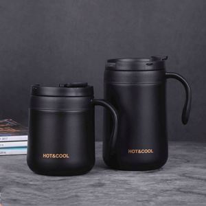 <b>HOT</b>&COOL Stainless Steel Vacuum Tumbler With Lid Thermal Insulation 24H Round Minimalist Design for Home Travel Use - Product Image 2