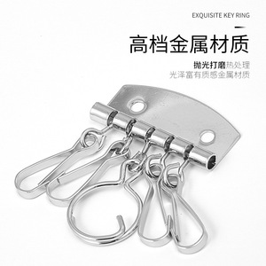 ที่ใส่พวงกุญแจโลหะ 5 ฟัน ชุบโครเมียม โลหะผสมสังกะสี ทนทาน ใช้ในบ้าน - Product Image 4