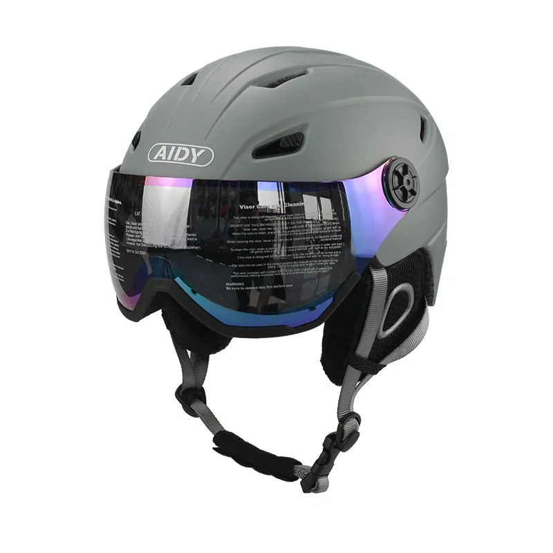 AIDY OEM ODM Snowboard Capacete do snowboard da neve do esqui Capacete no molde Capacete do esqui com óculos de proteção com CE en1077 aprovado casque de ski