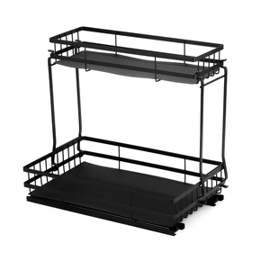 Organisateur de <span class=keywords><strong>cuisine</strong></span> à succès : Étagère sous évier à 2 niveaux empilable avec tiroir de rangement coulissant - Product Image 2