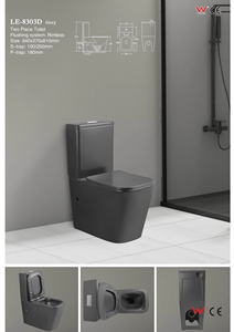 2025 Factory Wall-Mounted <strong>Black</strong> Toilet Set Modern Ceramic Dual-Flush Commode Bowls Siphonic Home Washroom <strong>Bathroom</strong> - Product Image 5