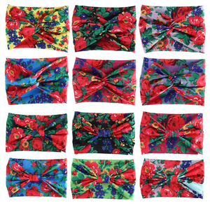 Nueva Diadema Ancha con Nudos, Diseño Floral Multicolor, Turbante Elástico, Accesorios Tradicionales para el Cabello de Mujer - Product Image 1
