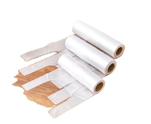 Hot Sale Best Price Transparent Food Grade Pe T-shirt <b>Plastic</b> Bag Food Cling Wrap Food Storage Bag Supermarket Carry Out Bag - Product Image 1