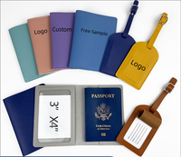 Étiquette de bagage en cuir PU imperméable, personnalisée, multicolore, pour carte d'embarquement, vente en gros d'usine