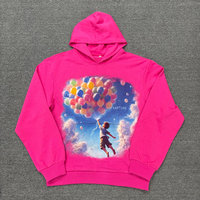 Kualitas tinggi 450GSM kapas Pullover Hoodie StreetWear berlian imitasi Hoodie DTG cetak OEM Hoodie untuk pria
