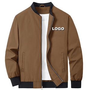 Chaqueta Bomber Deportiva para Hombre, de Poliéster, Casual, con Cierre, <span class=keywords><strong>Cortavientos</strong></span>, Talla Grande, para Otoño, para <span class=keywords><strong>Golf</strong></span>, con Bolsillos - Product Image 1