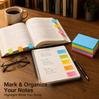 Blocs-notes autocollants lignés 5x3, mémos adhésifs néon pastel, Post-it pour planificateur et liste de choses à faire, vente en gros OEM
