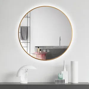 Форма размер по индивидуальному заказу светодиодные ванной туалетное зеркало анти-туман зеркало для ванной со светодиодными огнями для стены