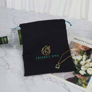 High Quality Custom Logo Velvet Drawstring <b>Bag</b> <b>Dust</b> Velvet <b>Bag</b> Recyclable Jewelry Velvet Pouch for Storage and Packaging - Product Image 5