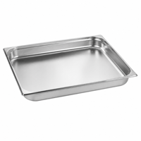 GOLDEN KEY GN 2/1 Bac Gastronorm 650x530mm Norme Européenne Anti-blocage Acier Inoxydable Bac Alimentaire 6 Profondeurs Restauration Commerciale