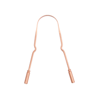 Grattoir lingual en cuivre pur, nettoyeur de langue ayurvédique pour une hygiène buccale optimale