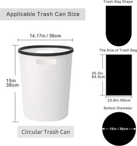 Sacs poubelles biodégradables et compostables de 8 gallons, 60 unités, épaisseur 1,5 mil, pour poubelles domestiques et supermarchés - Product Image 3