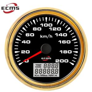 नई 85 मिमी मोटरसाइकिल जीपीएस स्पीडोमीटर गेज <span class=keywords><strong>200</strong></span> किमी/घंटा यात्रा माइलेज 9-32v 316l बेजल आठ रंग बैकलाइट - Product Image 3