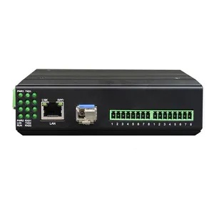 Convertidor de serie a Ethernet, convertidor de 2 canales, TCP, IP, UDP, RS232, RS422, RS485 a LAN, convertidor de fibra óptica