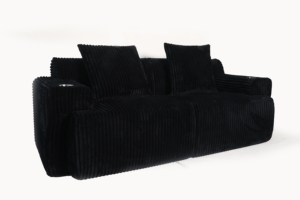 Ensemble de canapés compressés optimisant l'espace - Revêtement en tissu style villa, confort de qualité appartement/hôtel avec noyau en éponge - Product Image 2