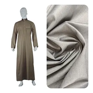 Kain jubah Arab Saudi pria, 100 poliester putaran kain poli Putar kain jubah putih