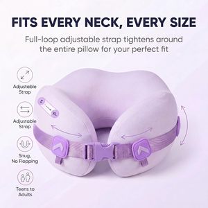 Almohada de Viaje Creativa con Soporte para el Cuello de Espuma Viscoelástica, con Bolsa de Almacenamiento, Almohada Multifuncional para el Cuello para el Automóvil - Product Image 1