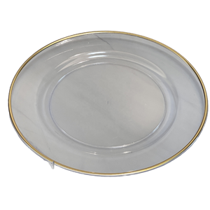 Xueli tối giản Vàng TRIM nhựa tấm ăn tối lá lưỡi Bộ đồ ăn cho ăn uống hiện đại sử dụng hàng ngày & tổ chức sự kiện phục vụ - Product Image 1