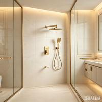 Ensemble de mitigeur de douche encastré en laiton massif, 3 fonctions, robinet de douche mural avec certifications internationales complètes