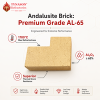 Brique réfractaire en andalusite à faible glissement avec une excellente stabilité thermique jusqu'à 1500 °C ° C