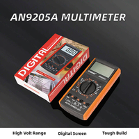 Multimeter Elektronik Digital Cerdas 4 Digit Layar Tampilan 1000V DC Indikator Baterai Lemah Penggunaan Rumah Tangga AN9205A Grosir