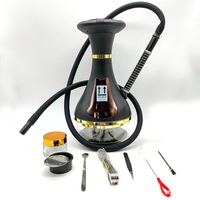 Chicha électronique rechargeable de luxe de haute qualité, ensemble portable, écologique, mini, avec écran LED, en acier inoxydable, personnalisable