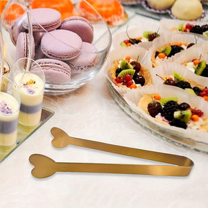 Stainless Steel Food Clips Heart Shape Ice Steak Sugar Cube Barbecue Steamed Bun Clip Thickened Household Kitchen Tool - Product Image 4