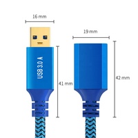 Cable de Extensión USB 3.0 Macho a Hembra, Carcasa de Aluminio, Conexión de Datos, Cable de Transmisión de Alta Velocidad para Ratón, Teclado, Impresora