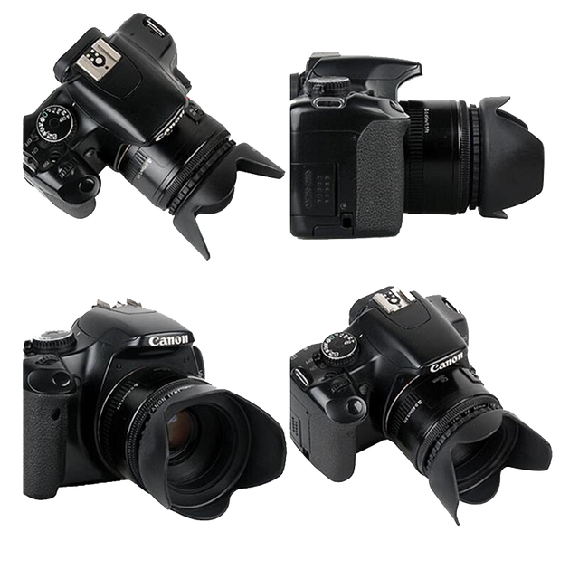 Professional Camera Lens Hood Flower Shape Screw Mount DC-II Lens Hood Shade Light Shield Sunshade Protector