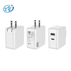 PSE日本可折叠<span class=keywords><strong>3</strong></span>合1充电器<span class=keywords><strong>3</strong></span>端口qc3.0 GaN usb-c 65w pd壁式usb-c快速充电器，带电源输送pd壁式充电器 - Product Image 4