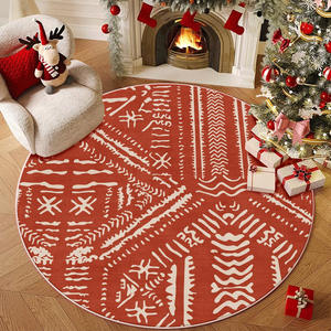 Tapis rond de Noël Santa, 60 pouces, antidérapant, décoration de la maison pour les fêtes, tapis de salon, motif original - Product Image 2