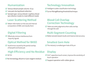 Smpet-50 수의사 혈액 세포 카운터 <span class=keywords><strong>5</strong></span> 부분 차동 Smpet-30 클리닉 및 실험실에 대한 수의사 동물 CBC 자동 혈액학 분석기 - Product Image 6