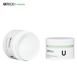 UKPACK UKC71 Envase cosmético Crema Tarro Tapón de rosca 100mL 200ml Cuidado de la piel facial Crema Tarro con cuchara
