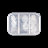 Kit de films réutilisables en silicone pour ongles, 3 formes, pour extension d'ongles, kit de formes pour polygel, outils d'art ongulaire, double forme, capsules de gel