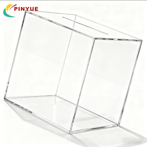 Hucha de acrílico transparente para adultos, no abrible, plegable, giratoria, para monedas, con expositor transparente, caja organizadora - Product Image 1