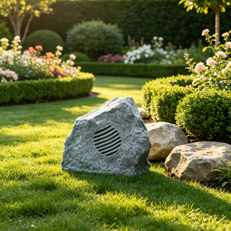 Landscape Fiberglass Rock Speaker 89dB High Sensitivity Outdoor Waterproof Stone Speaker Park Hotel B2B Bulk Supply · image 4