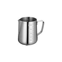 Pichet à Latte Art en Acier Inoxydable avec Bec Verseur, Pichet à Café Gradué pour Latte Art, Équipement de Brassage, Pichet à Mousse de Lait