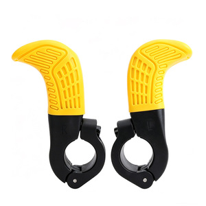 Guidon de vélo de montagne ergonomique, antidérapant, léger, en forme de corne, avec levier de vitesses au pouce - Product Image 5
