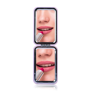 Square Design Foldable PU Leather Cosmetic <b>Compact</b> Pocket <b>Mirror</b> - Product Image 5