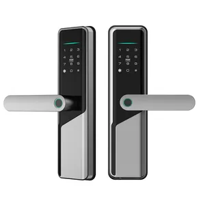 Oem factory tuya fingerprint home lock keyless ttlock biometric password quick access smart door lock fingerprint 125khz rfid